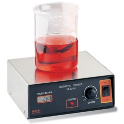 HI 303N-1 : Magnetic 2.5L two-speed stirrer with tachometer, stainless steel cover, 110/115V 
