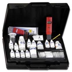 HI 3817 : General water test kit (alkalinity, chloride, hardness, iron, sulfite test kits and pH tester) 