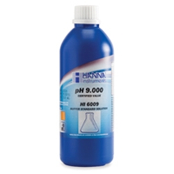 HI 6009 : Millesimal Calibration / Buffer Solution - pH 9.000, Bottle, 500 mL, +/- 0.002 pH &  certificate 