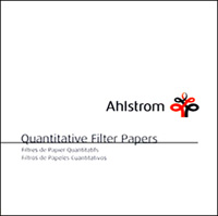 F13621-09 : Quantitative Filter Paper, Grade 54 Ahlstrom, Closely equivalent to Grade No. 41, Whatman, 18.5cm, P/N: 0540-1850, 100/PK
