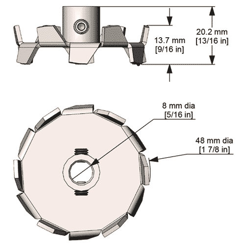 A164 CAFRAMO DISPERSION IMPELLER ONLY