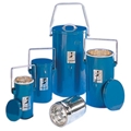 C11889-02 : Dewars Flask, Blue Metal Cased, 2.0 liters, 1 EA