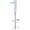 FC240B : pH combination electrode with small diameter conic tip for food/cheese stainless body, Viscolene, DIN