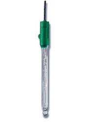 HI 1043P : pH combination electrode with pin, glass-body, double junction, refillable, BNC, 1m cable 