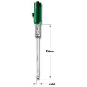 HI 1330B : pH combination electrode, glass-body, semi-micro, refillable, BNC, 1m cable 