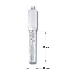 HI 1413S/50 : pH combination electrode glass-body, flat tip, gel filled, screw cap connector 