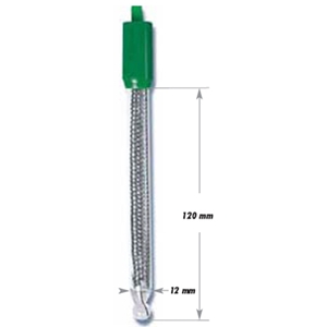 HI 2111B : pH half cell electrode for strong alkaline solutions, glass-body, conic, refillable, BNC, 1m cable