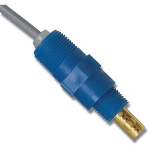 HI 3001D : Flow-through 4-ring conductivity probe for 6 BAR with platinum sensor, NTC temp sensor and DIN connector 