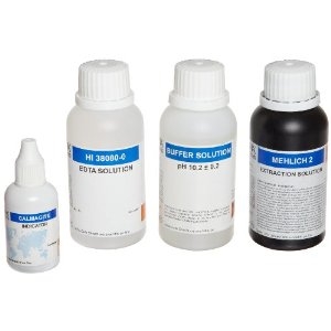HI 38080-100 : Magnesium + Calcium (soil), EDTA method Range: >0 meq/100 g magnesium + calcium Reagent kit; 100 tests (magnesium + calcium) 