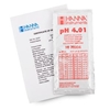 HI 70004C : pH 4.01 buffer solution @ 25°C, Sachet (25 x 20 ml) with certificate of analysis 