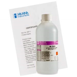HI 7010L/C : pH 10.01 buffer solution @ 25ºC, Bottle, with certificate of analysis, 460 mL (List: $1