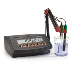 HI 2216 pH Meter : Hanna Instruments pH, ORP, ISE Bench Meter, 0.001 Accuracy, Logging, GLP, 2 Custom buffers, 5 Calibration points