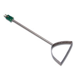 HI 766PA : Roller surface K-type thermocouple probe with stainless steel tube with detachable handle