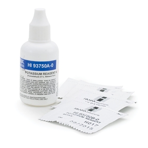 IHI 93750-01 : Potassium, turbidimetric method Range: 0.0 to 50.0 mg/L (ppm) Reagent kit; 100 tests 