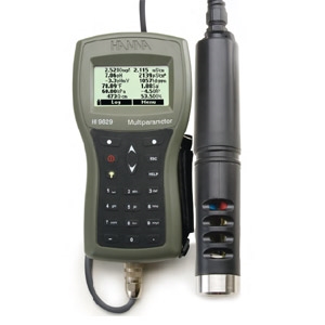 HI9829-00101 : HI 9829 Multiparameter Standard logging model with 10m cable + Standard Probe & Sensors (12 parameters)