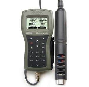 HI9829-01101 : HI 9829 Multiparameter Standard logging model with 10m cable + Standard Probe & Sensors (13 parameters)  with Turbidity Sensor