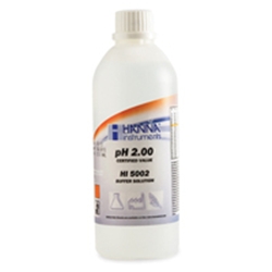 HI 5002 : Technical Calibration / Buffer Solutions with cert. - pH 2.00 +/- 0.01 pH, Bottle, 1 x 500 mL 