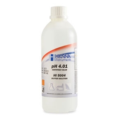 HI 5004-01 : Technical Calibration / Buffer Solutions with cert. - pH 4.01 +/- 0.01 pH, Bottle, 1 x 1 L 