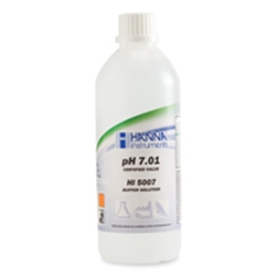 HI 5007-01 : Technical Calibration / Buffer Solutions with cert. - pH 7.01 +/- 0.01 pH, Bottle, 1 x 1 L 