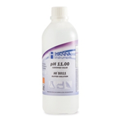 HI 5011 : Technical Calibration / Buffer Solutions with cert. - pH 11.00 +/- 0.01 pH, Bottle, 1 x 500 mL 