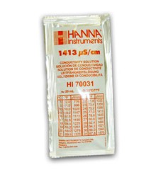HI 70031P : 1413 µS/cm conductivity solution, Sachet (25 x 20 ml) 