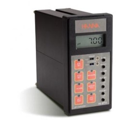 HI 8711E020 : Panel mounted pH controller, 2 SP, alarm, 0 - 20 mA out, direct input signal from pH e