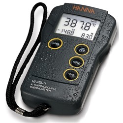 HI 93531 : K-type waterproof thermocouple thermometer, calibration, backlight (-200.0 to 999.9 °C /1