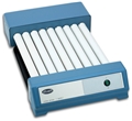 S11913-03 : Analog Stuart Stackable Rocking Roller SRT9 with Biocote anti-microbial coating for test tubes, Bijoux, Universals and bottles. Can be used in incubators or cold rooms. 9 rollers, 120V, 1 EA